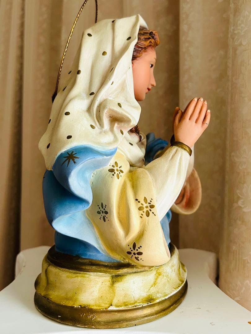 【訳あり超希少品】美顔の聖母マリア半身像　アンティーク