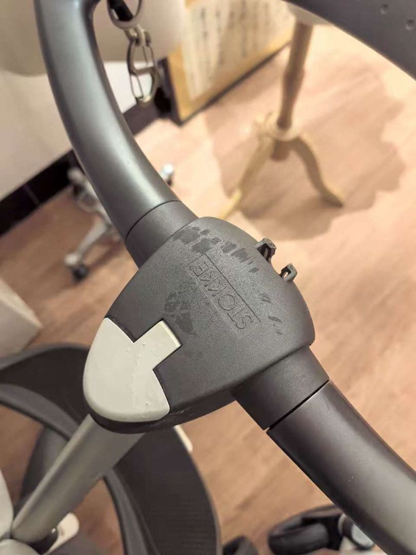 STOKKE ベビーカー グレー レインカバー、蚊帳、収納バッグ付き