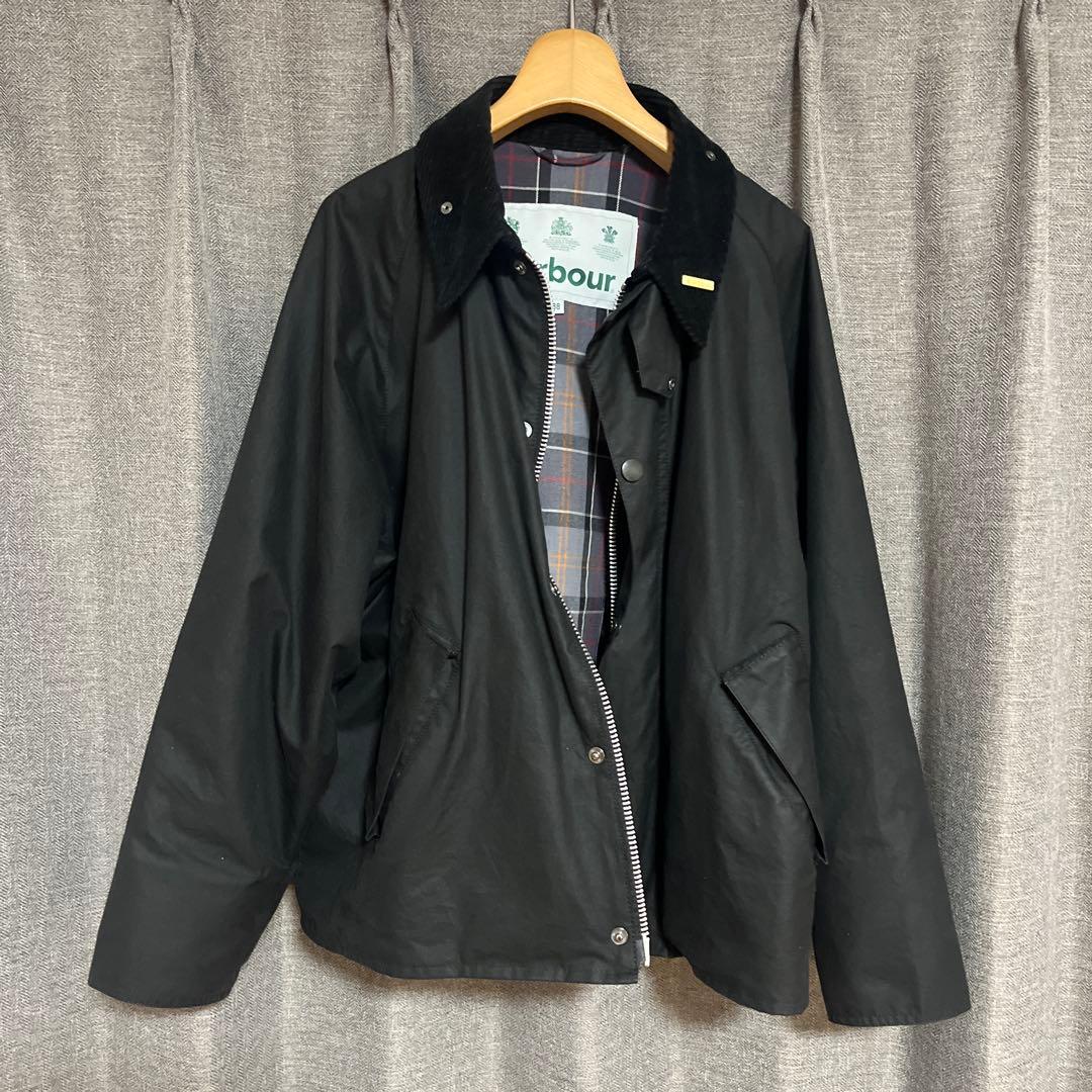 Barbour TRANSPORT WAX JACKET バブアー 黒 38