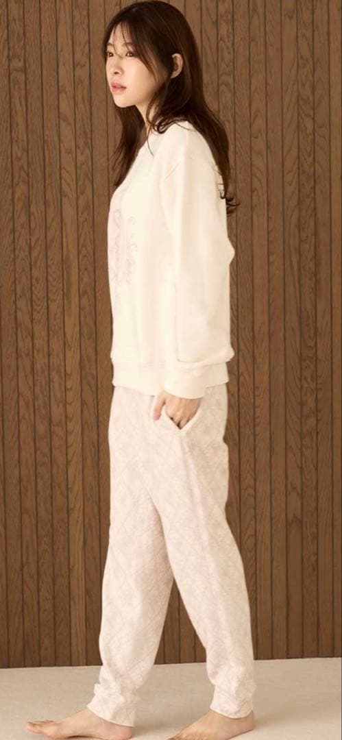 SNIDEL  ストレッチスウェットセットアップ　ピンク