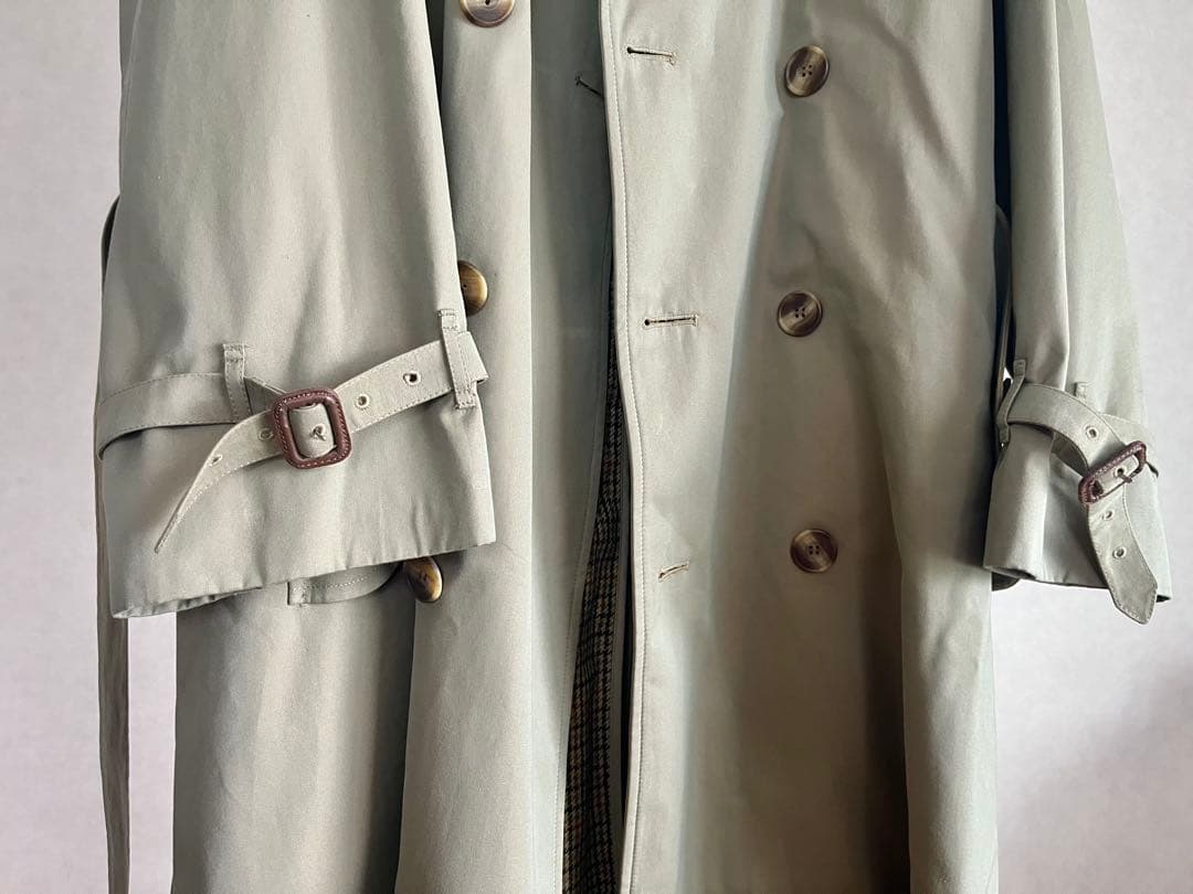 ポールスチュアート 一枚袖 トレンチコート invertere 玉虫 英国製