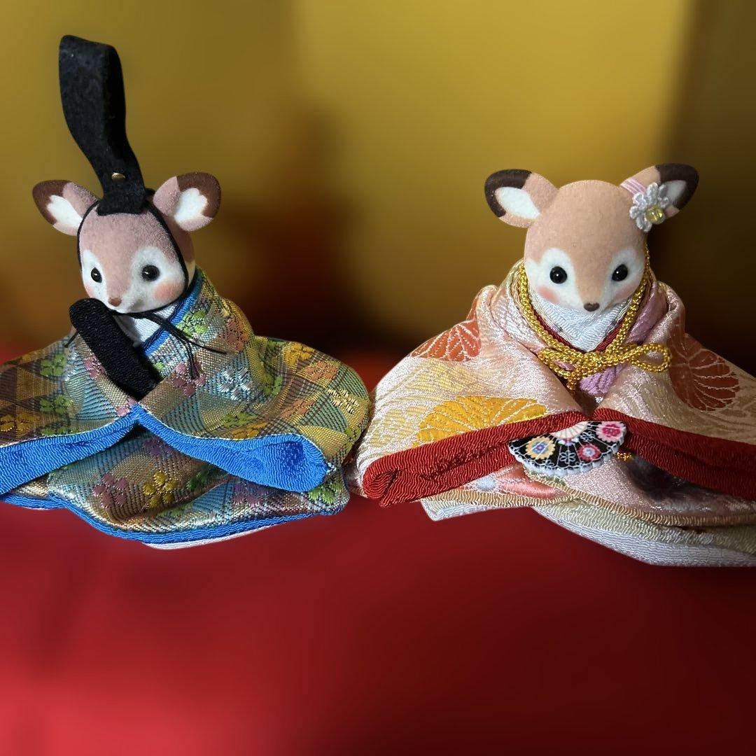 シルバニア　シカのお内裏お雛様