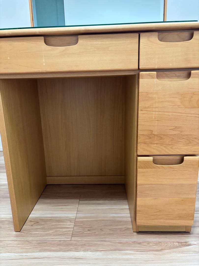 ERIS70 ドレッサー　鏡　コンセント付き　アルダー材　無垢材　スツール別売り