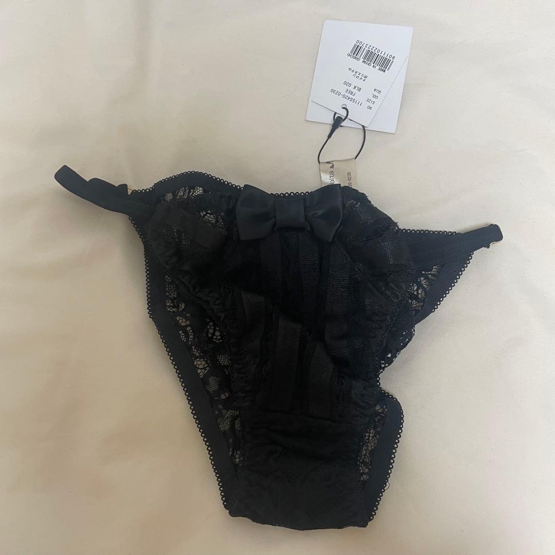 ブラックレースブラジャーショーツセット