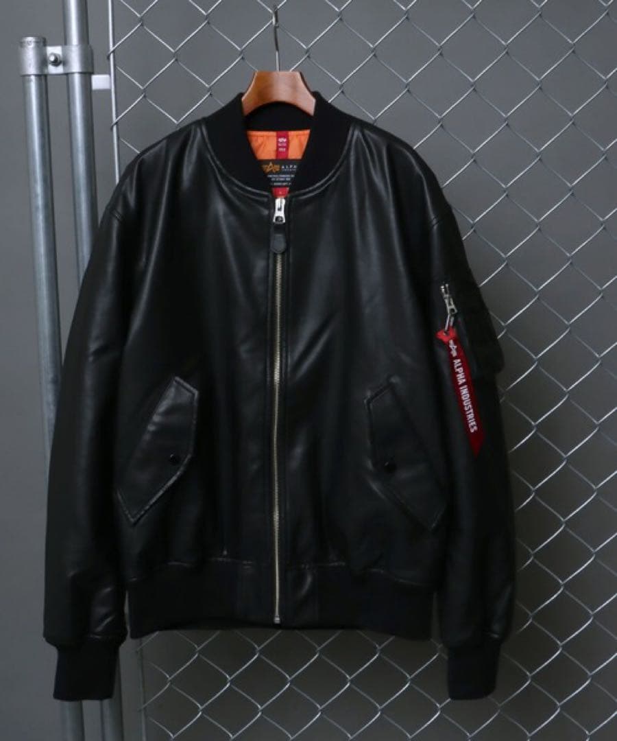 ayuki 専用　ALPHA アルファインダストリーズ フェイクレザーMA-1