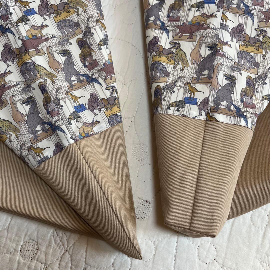 手提げ袋　体操服入れ　上靴袋　3点　リバティ　クラウスロアーズアンドダイナソーズ