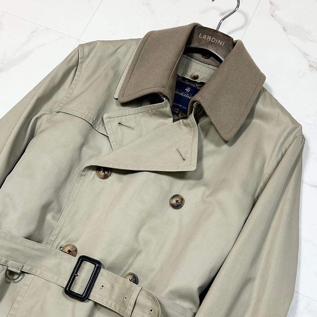 ブルックスブラザーズ トレンチコート ライナー カシミヤ ベージュ 42 XL