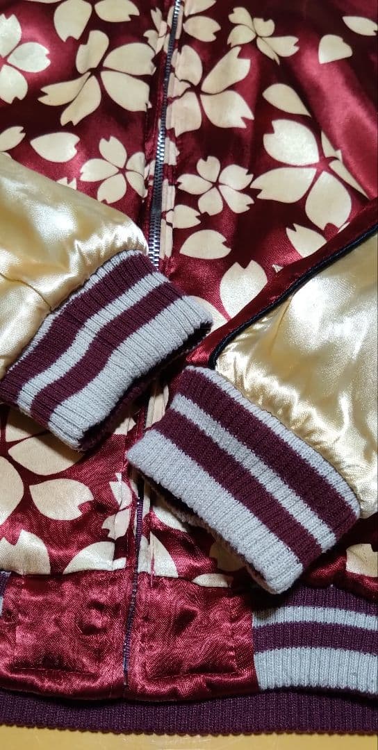 kula 倉 クラ ベロアスカジャン 松・鶴・赤富士・波刺繍仕様 Ｍ 状態良品！