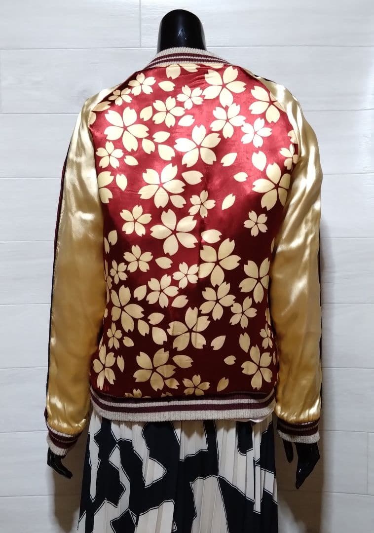 kula 倉 クラ ベロアスカジャン 松・鶴・赤富士・波刺繍仕様 Ｍ 状態良品！