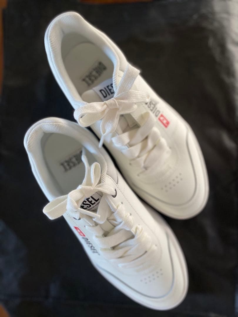 DIESEL ホワイト 厚底スニーカー デニムディビジョン