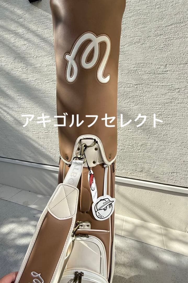 即日発送 マルボンゴルフキャディバッグ　ベージュ