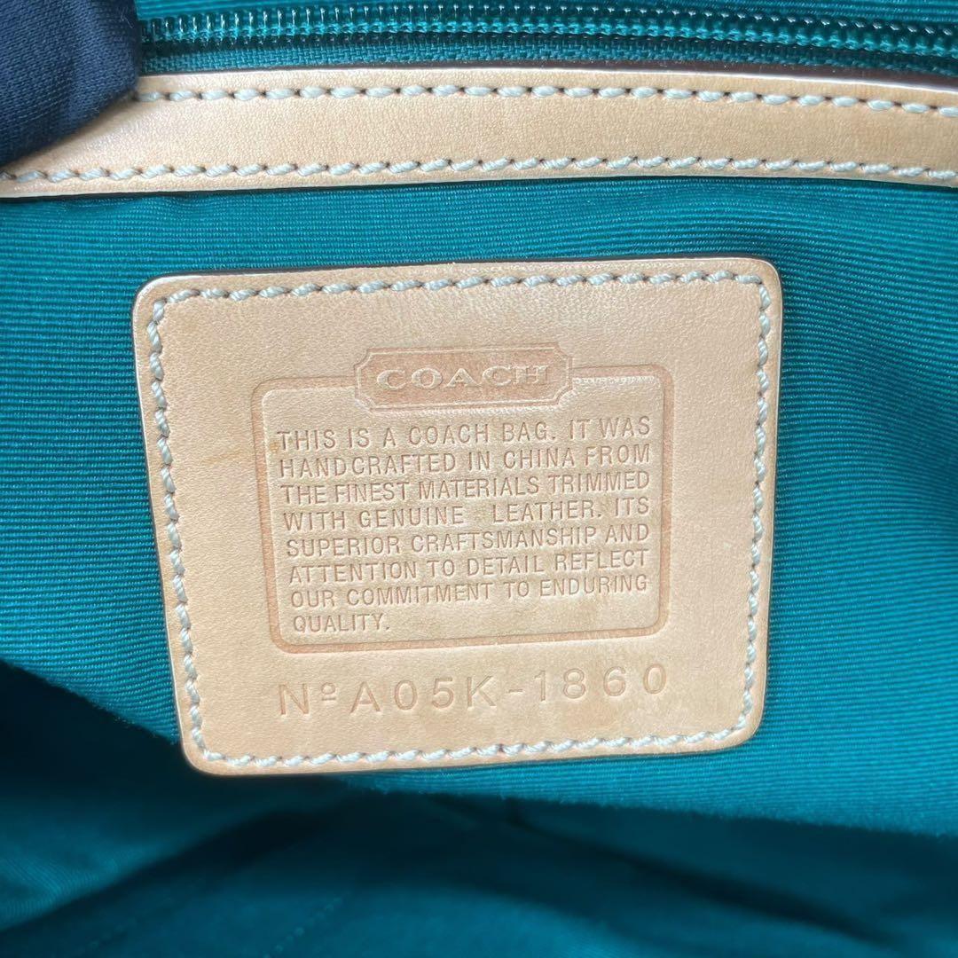 良品 4876 COACH コーチ トートバッグ シグネチャー レザー y2k