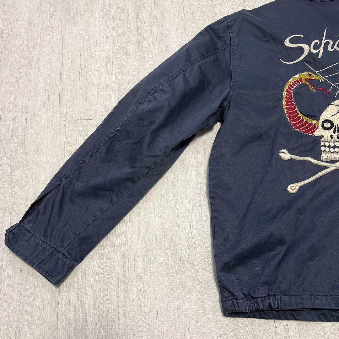 さ*か様 【Schott】ジャケット L ドクロ ヘビ 蜘蛛の巣 スカジャン ス