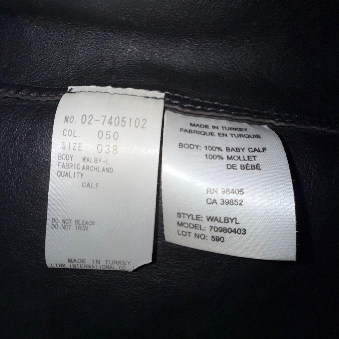 ✨美品・希少✨ Theory ベビー カーフ ロング レザーコート S ブラック