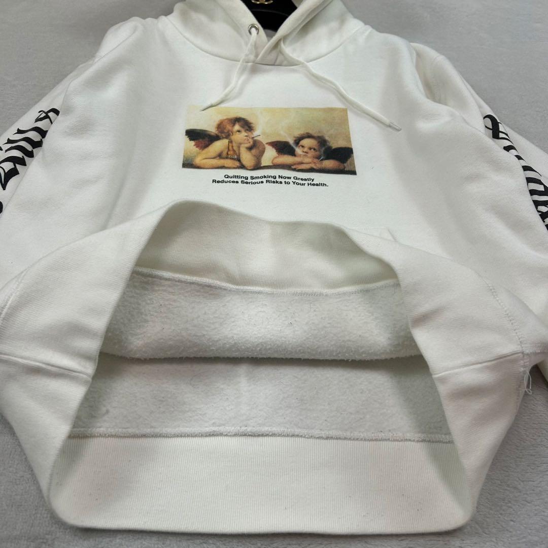 K864 L エフアールツー 天使柄 エンジェルズプルオーバーパーカー メンズ