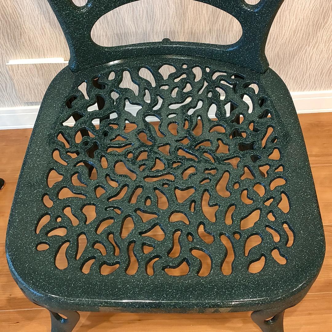 〈未使用〉ヒカリ　鋳物チェア　バレンシア　ガーデン　2脚セット