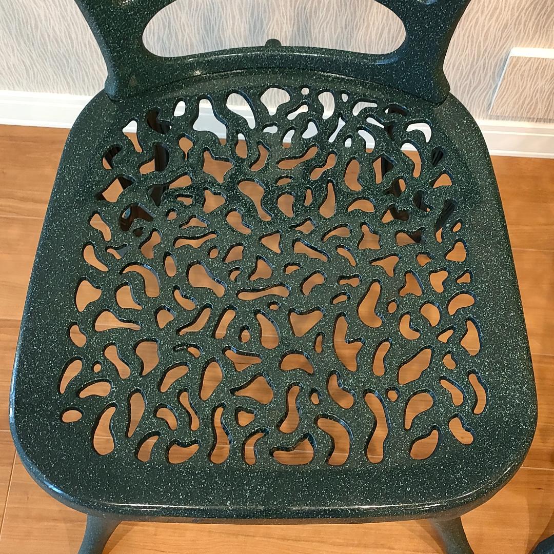 〈未使用〉ヒカリ　鋳物チェア　バレンシア　ガーデン　2脚セット
