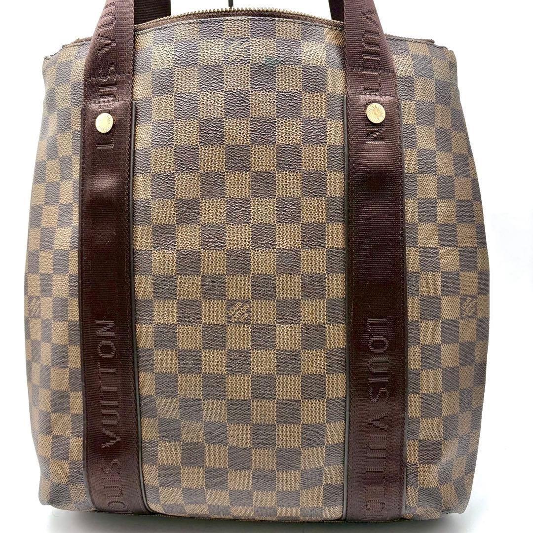 美品 ルイヴィトン ダミエ カバ ボブール トートバッグ PVC 茶 A4可