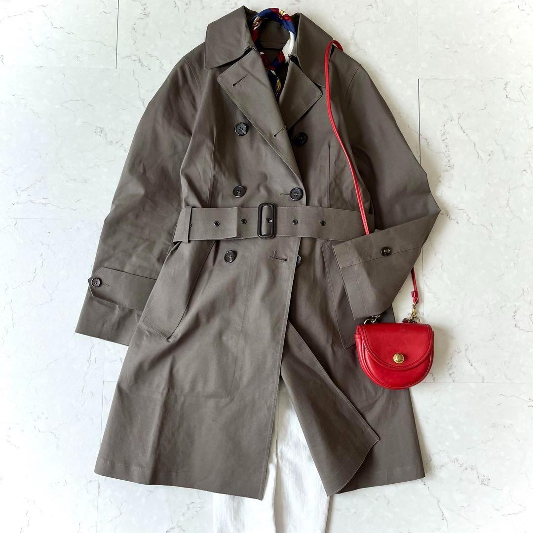 美品 マッキントッシュ × マーガレットハウエル ゴム引きトレンチコート カーキ