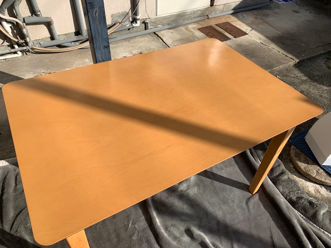 福岡市内配達無料　ダイニングテーブル　ニトリ　ナチュラル木目カラー　作業台