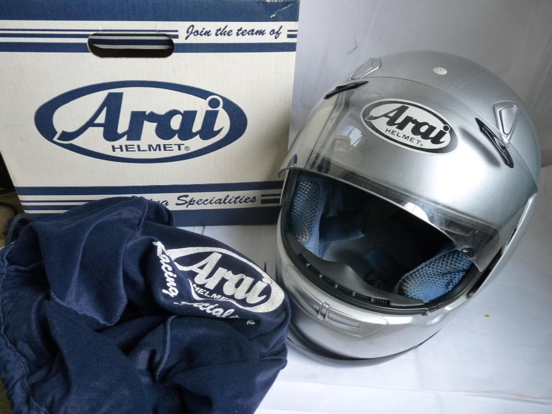 Arai Astro-M フルフェイスヘルメット シルバー 収納袋付き