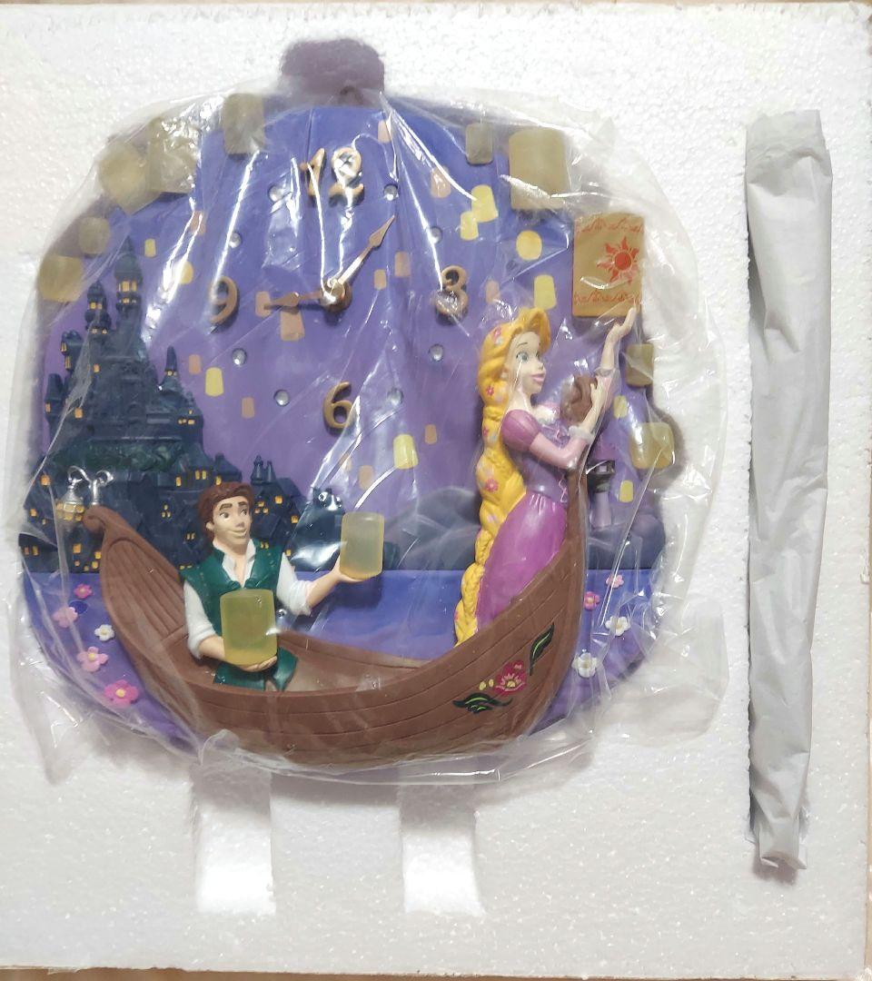 ディズニーストア ラプンツェル フリンライダー パスカル 掛け時計 フィギュア