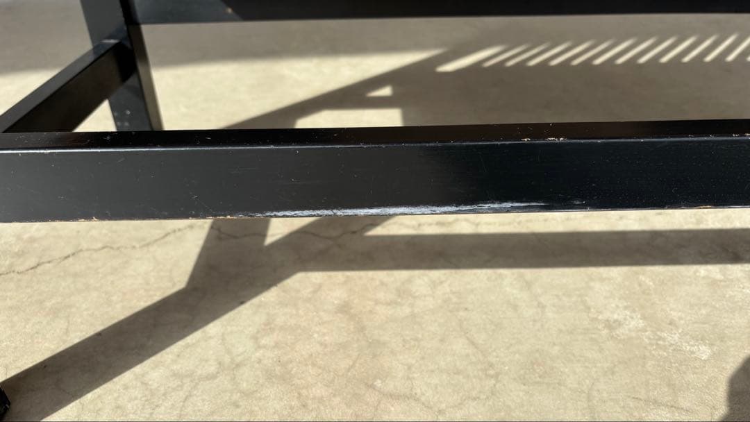 木製ベンチ　ブラック　2人掛け