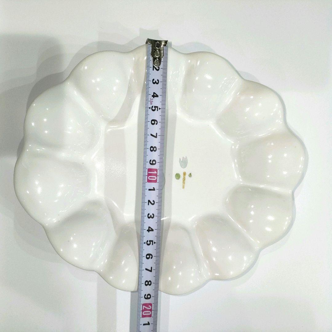 石木文さん　新品　スワン　花　オーバル　皿　白鳥