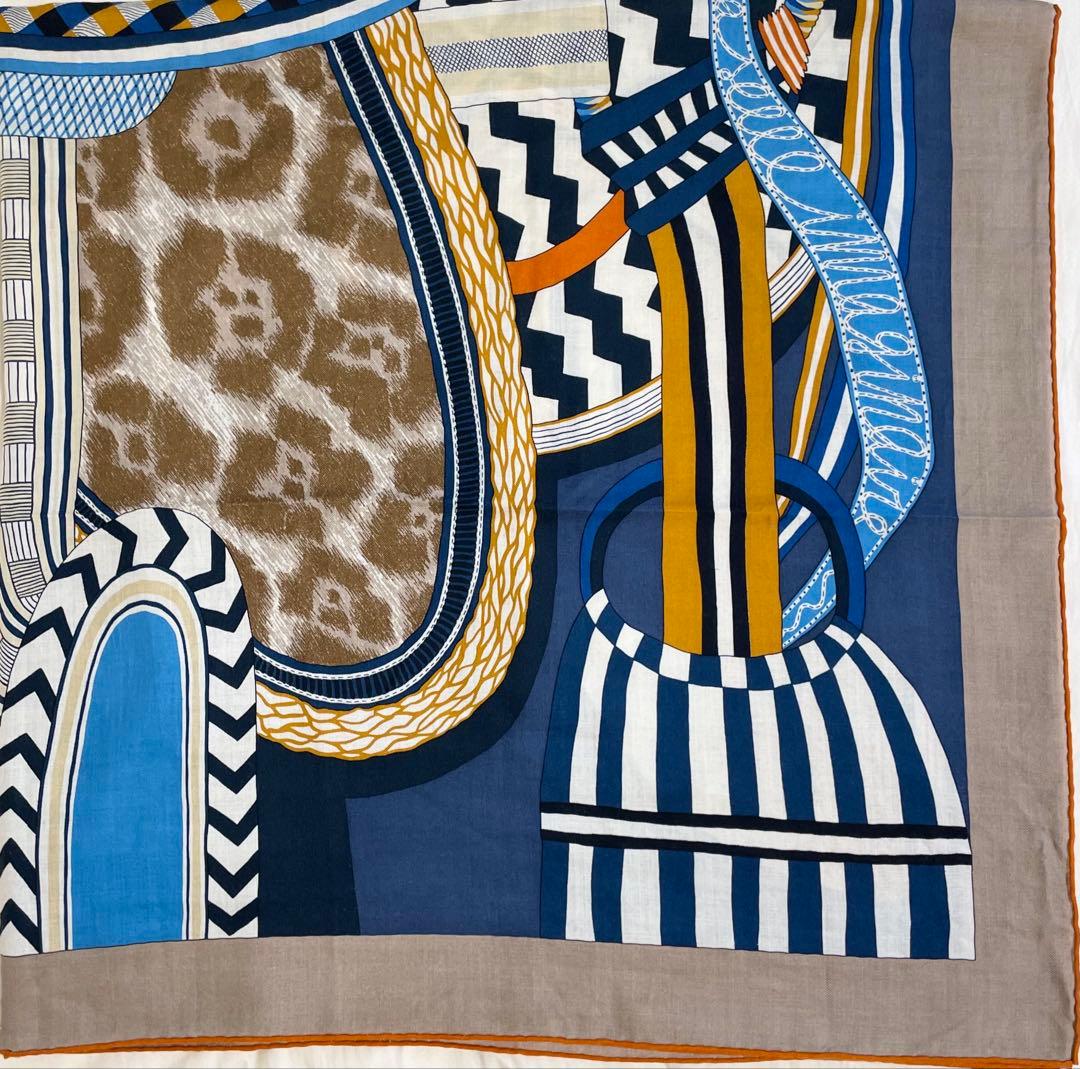 【希少！早い者勝ち！】HERMES エルメス カレジェアン 空想の鞍 ブルー系