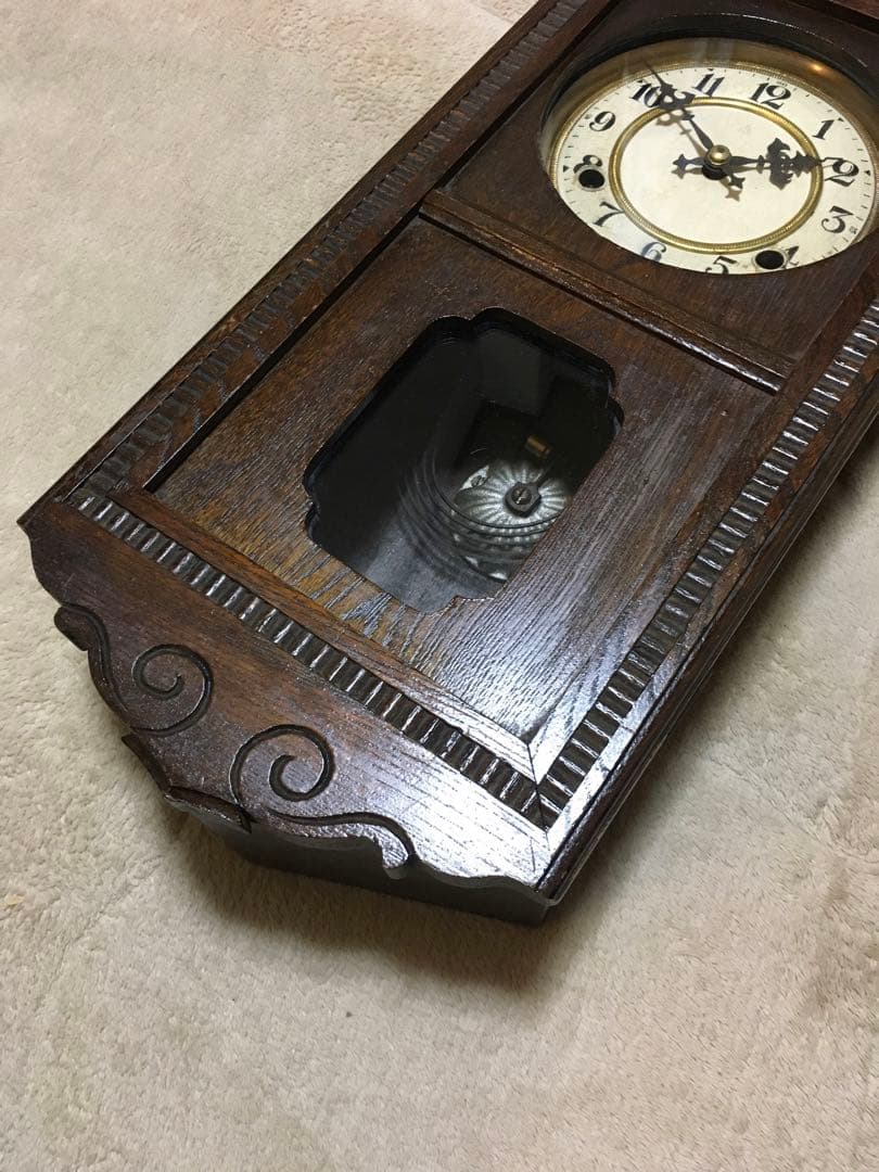 大正 戦前ゼンマイ振り子時計 整備済み