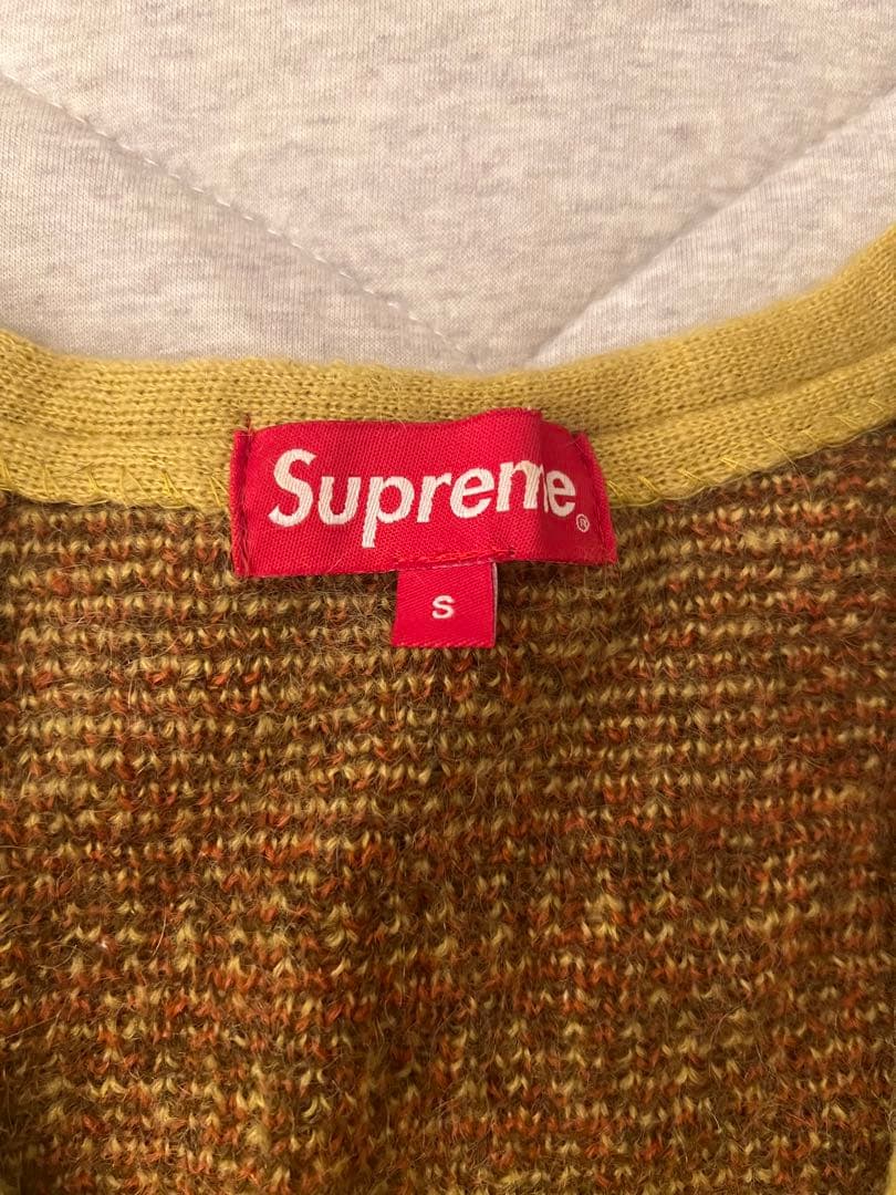 supreme plaid mohair cardigan 14aw Sサイズ