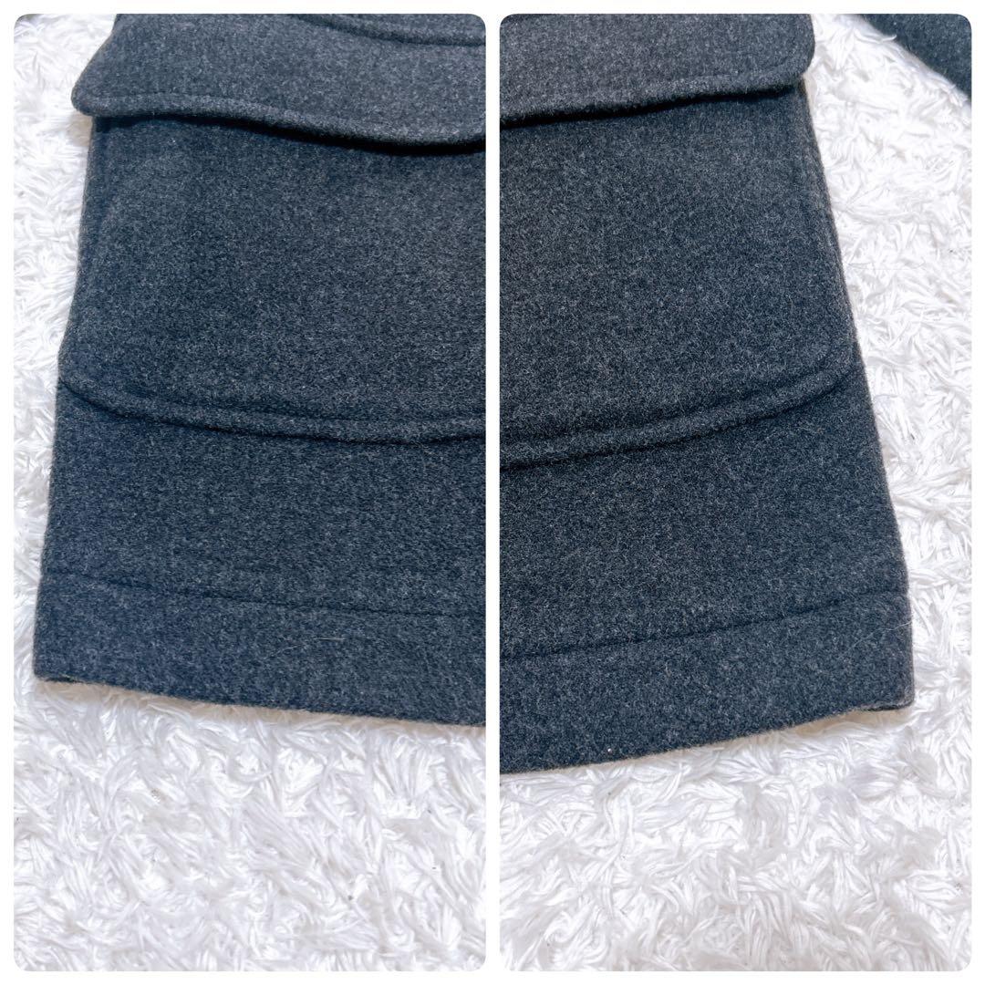 イーストボーイ ダッフルコート イタリア製生地 裏地チェック　スクールコート