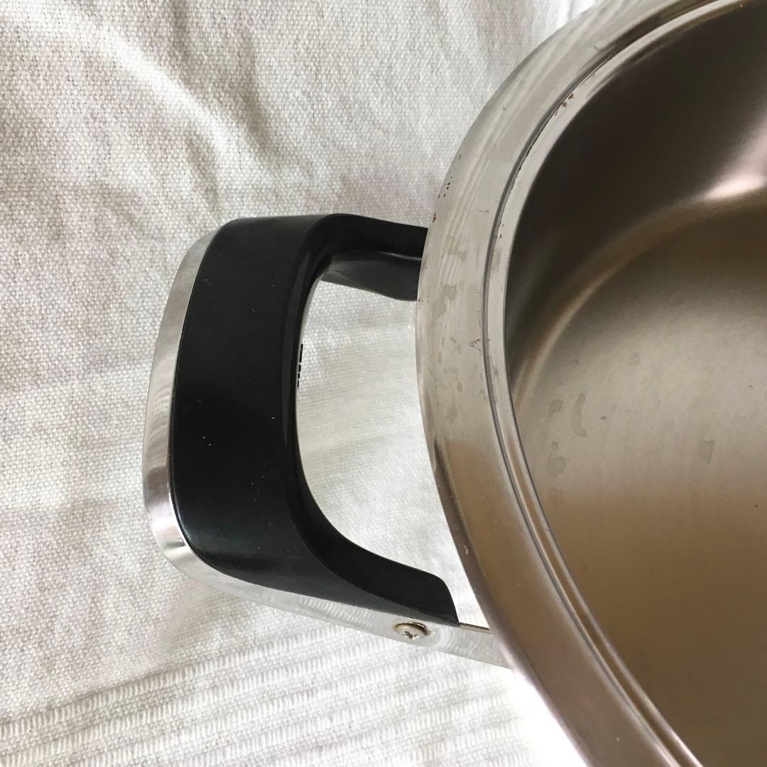 AMC ステンレススチール 両手鍋 24cm 3.3L 温度計付き