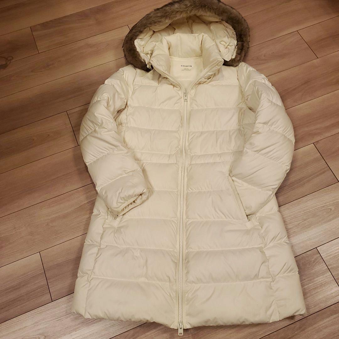 コーチ ダウンコート ファーつきフード(取り外し)