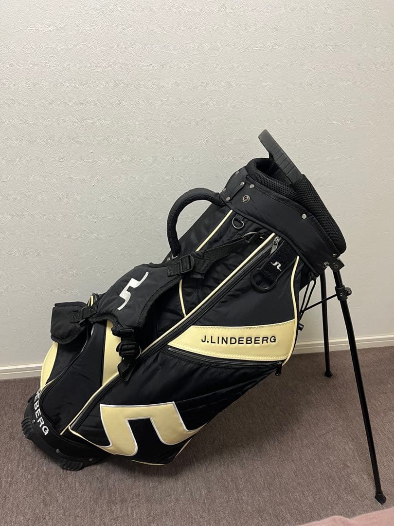 J.LINDEBERG キャディバッグ 黒/白