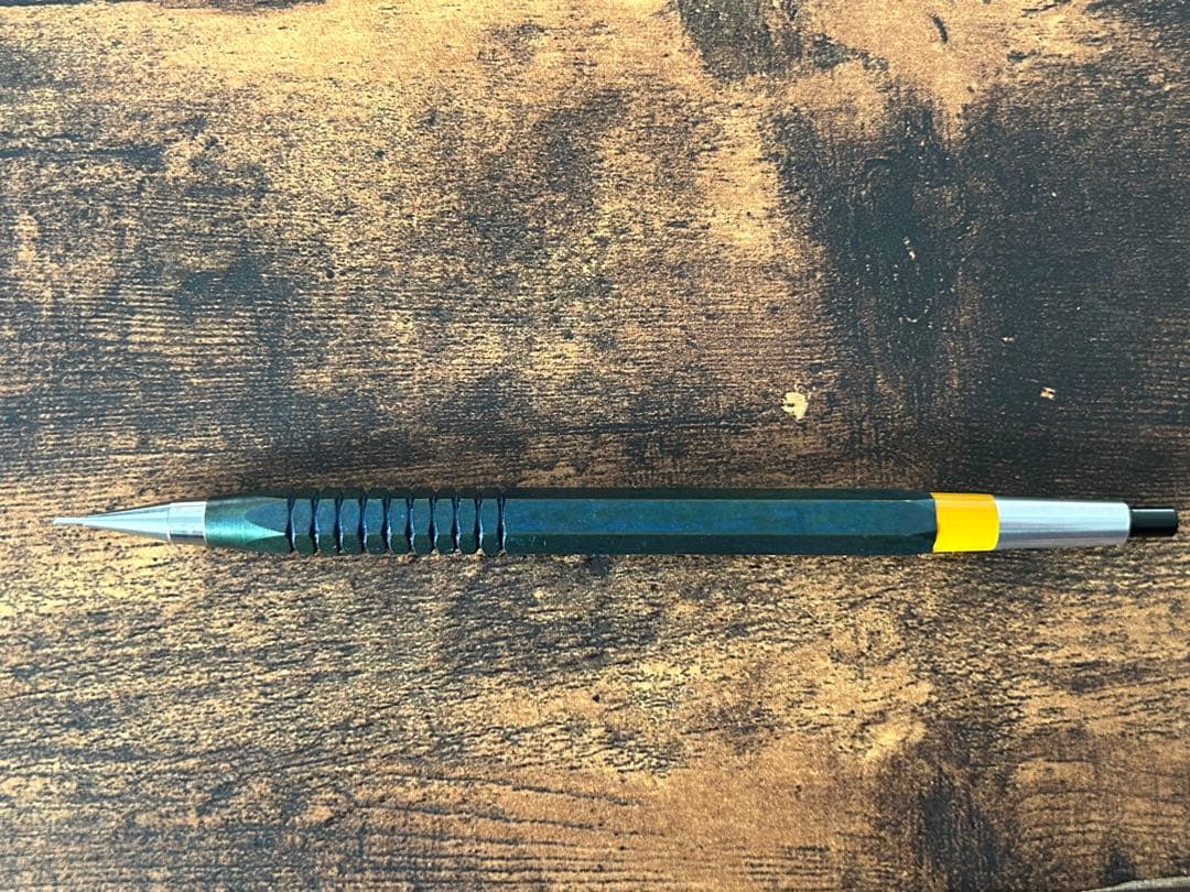 廣瀬鐵筆堂 カスタムPG5 シャープペンシル　真鍮六角漆焼付け/青　0.5mm