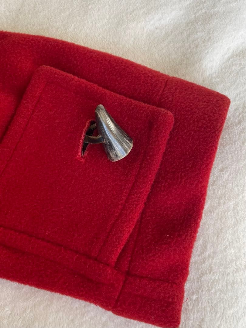 Burberry's 赤 フード付きダッフルコート　ビンテージ