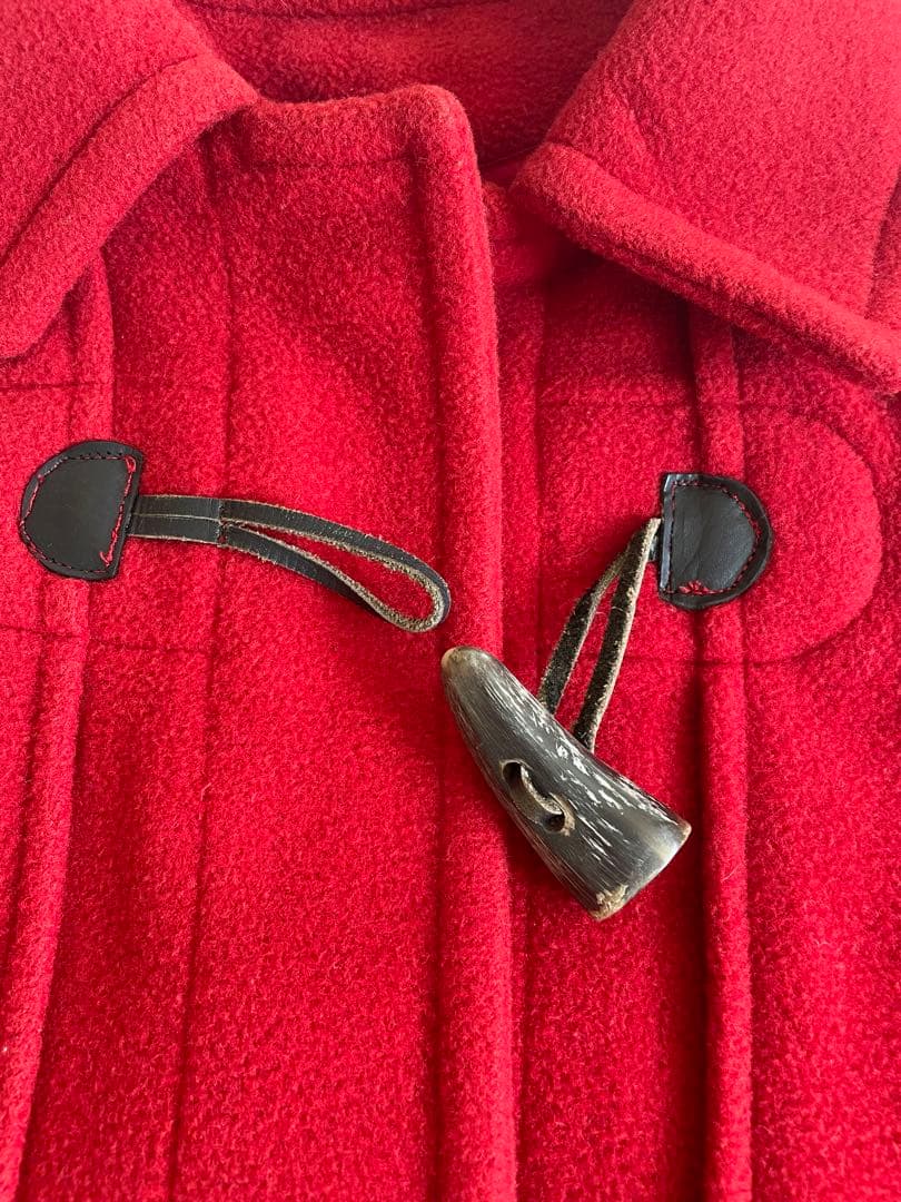 Burberry's 赤 フード付きダッフルコート　ビンテージ
