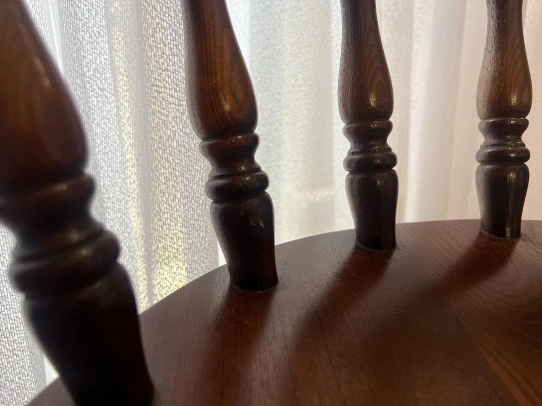 高級 オーク材 回転式アームチェア①