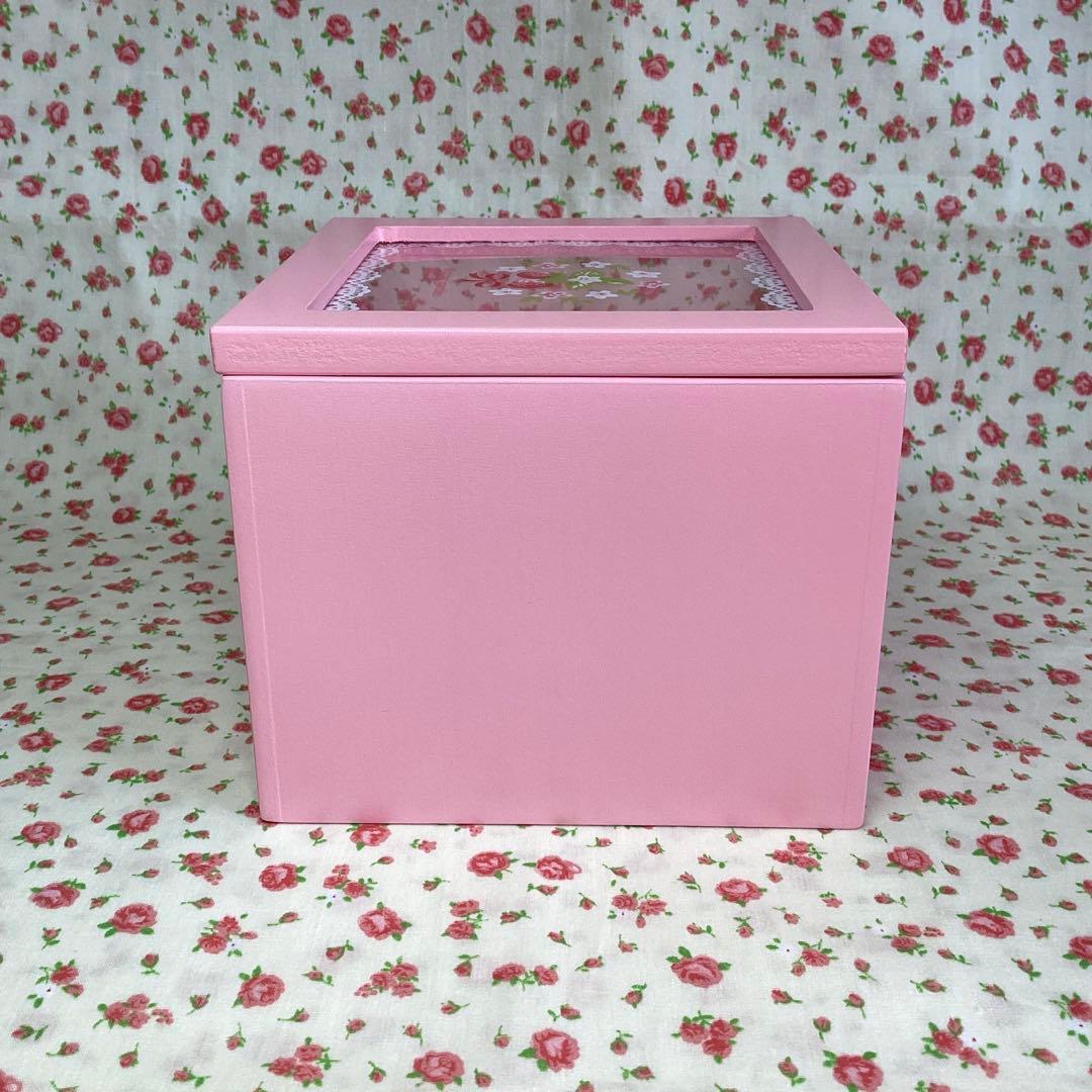 【未使用】マザーガーデン　いちご　小物入れ　チェスト　木製　レア　苺　ピンク