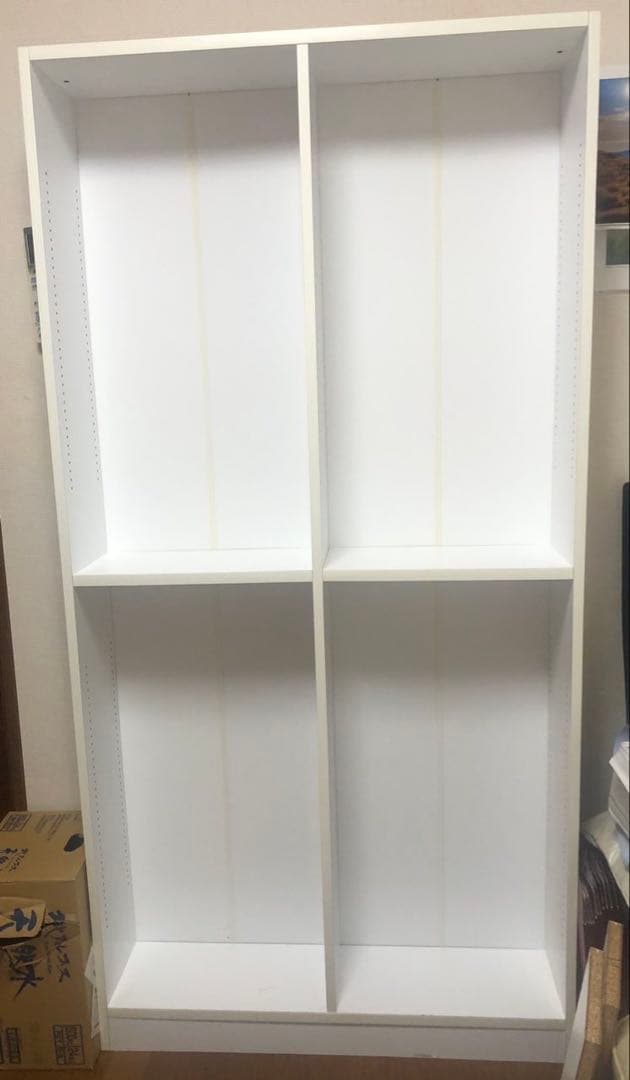 組み立て本棚 白　H180 W90 D21 可動棚板12枚　巾木にぴったり