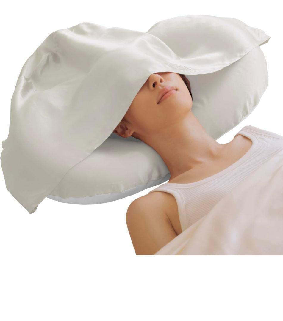 SILQA 生シルク×専用枕＝眠りながら美容 シルクセラムピロー 60×30cm