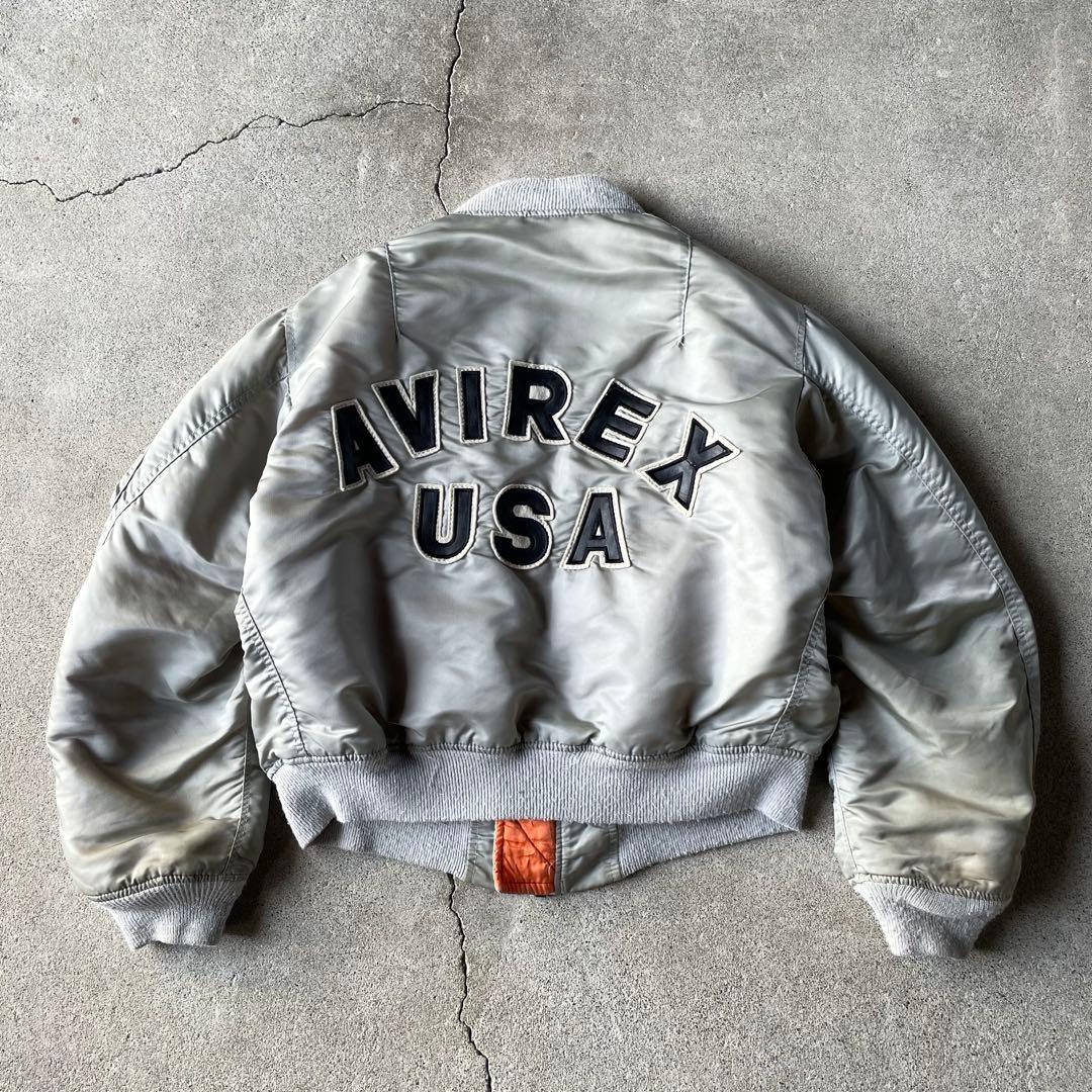 90s USA製 AVIREX MA-1 コマーシャルロゴ フライトジャケット