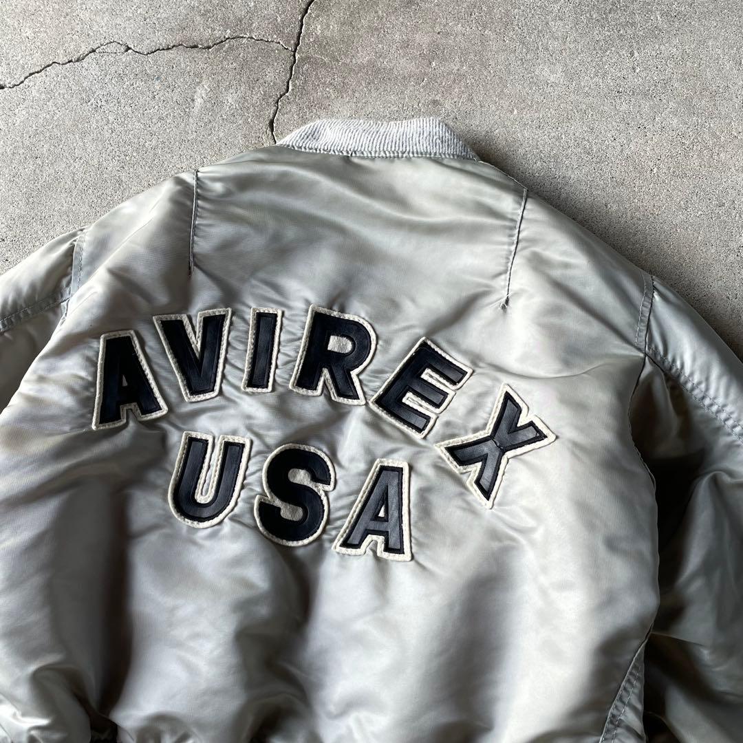 90s USA製 AVIREX MA-1 コマーシャルロゴ フライトジャケット