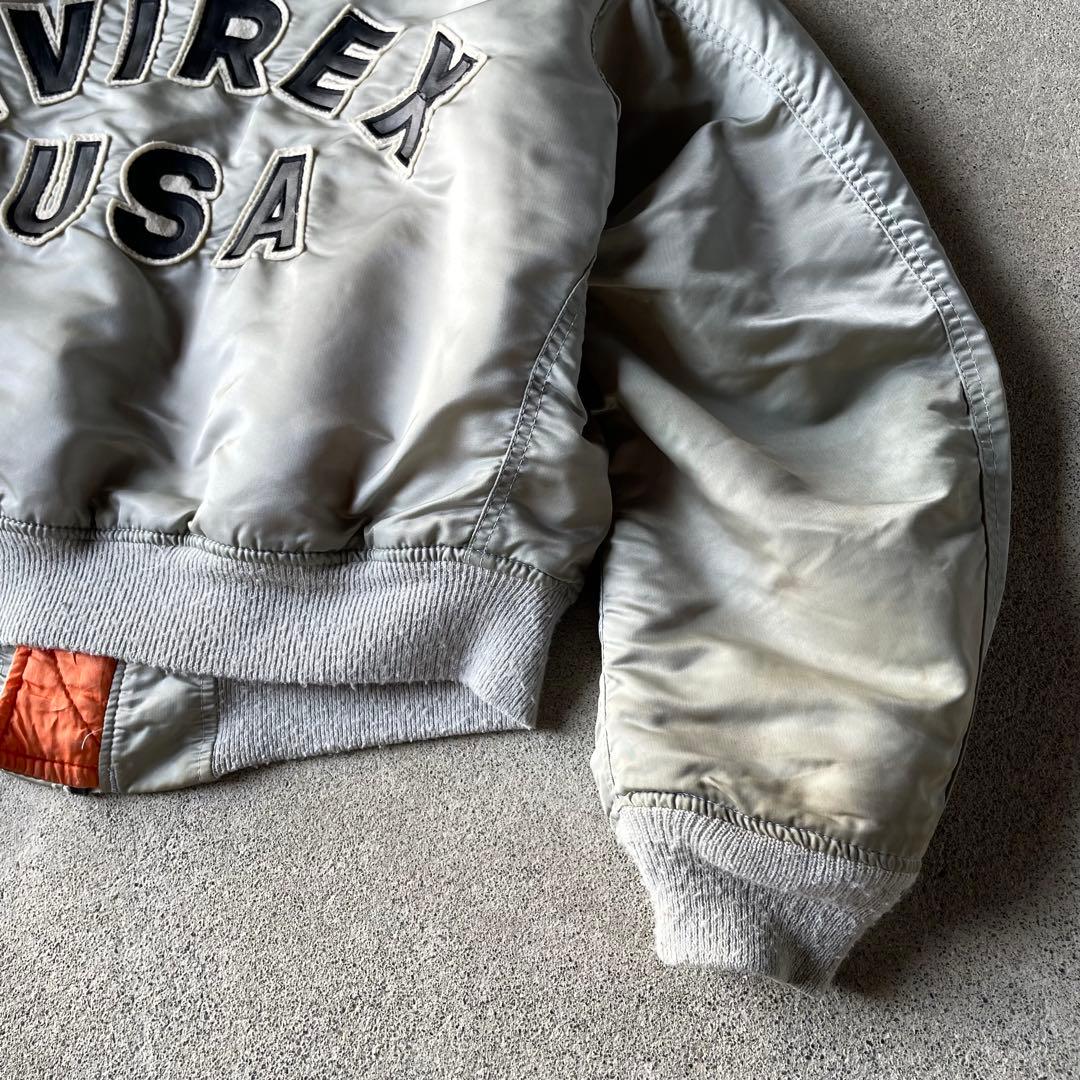90s USA製 AVIREX MA-1 コマーシャルロゴ フライトジャケット