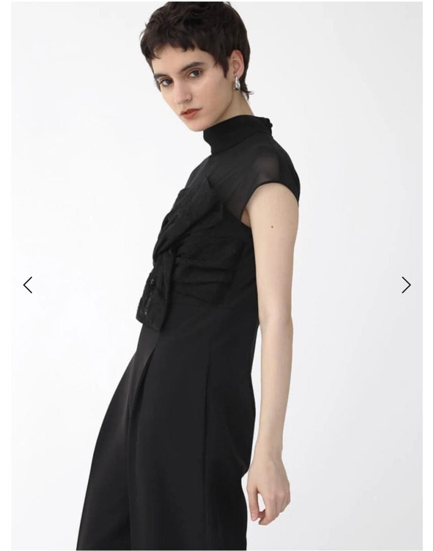 【今期新品未使用】ヤマダヤ　レースビスチェオールインワン　Aga Black