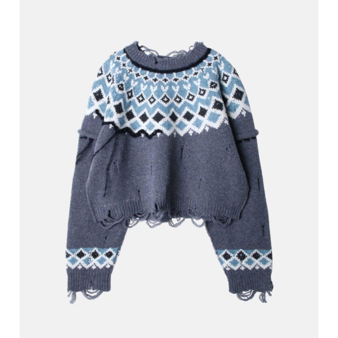 トップス IRENE Fair Isle Cropped Knit