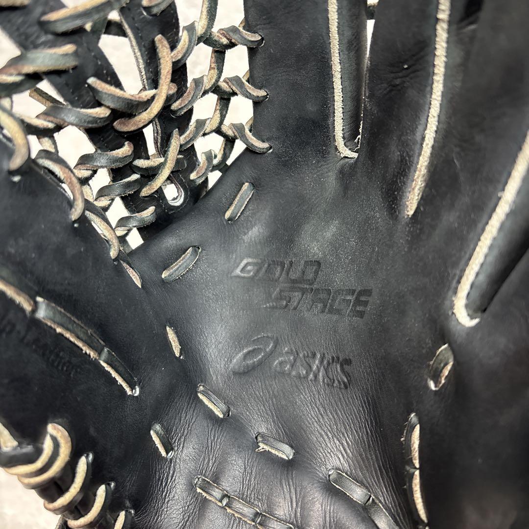 アシックス ゴールドステージ 軟式グローブ　一般用　外野手　ブラック