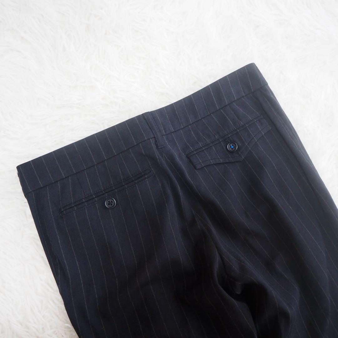 美品 ポールスミス パンツスーツセットアップ 上下 派手裏地 花柄 ストライプ