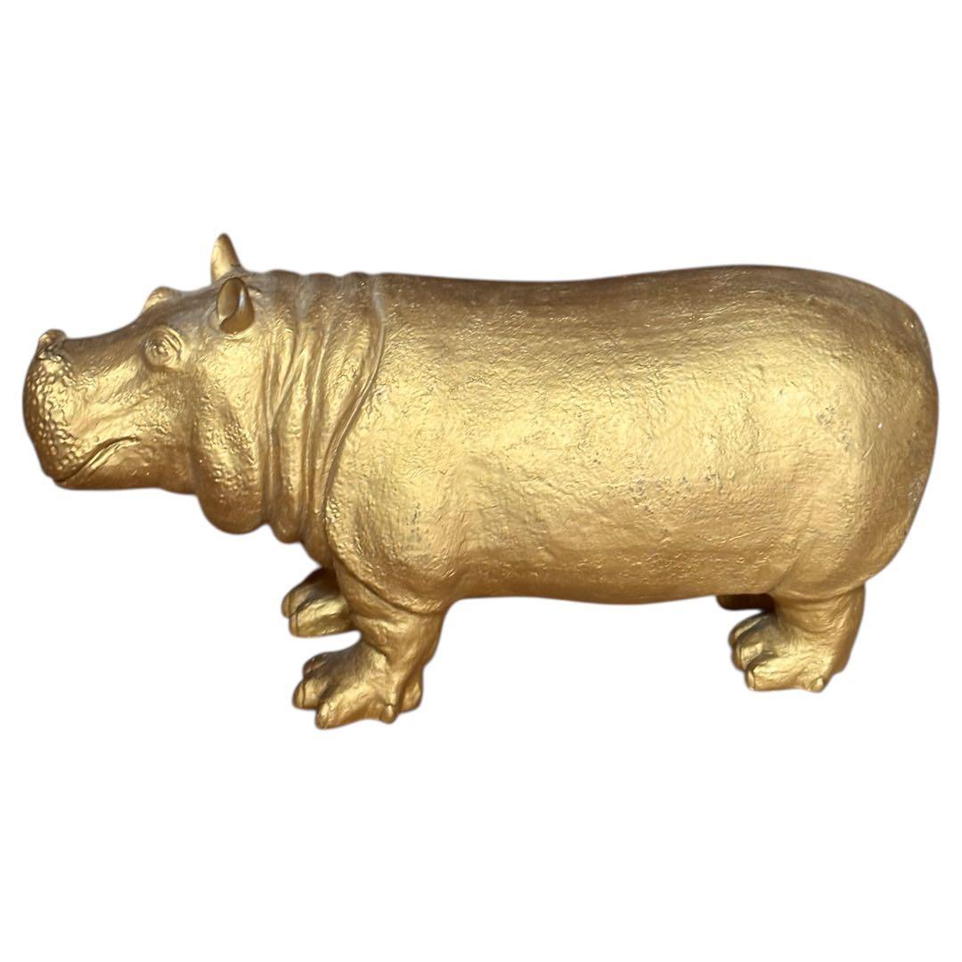 franc franc ideacoのカバとサイのゴールド置物